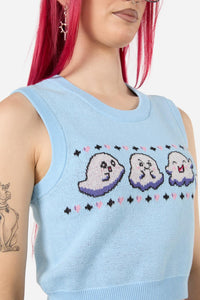 Black Friday - Ghostie Knit Vest - blue