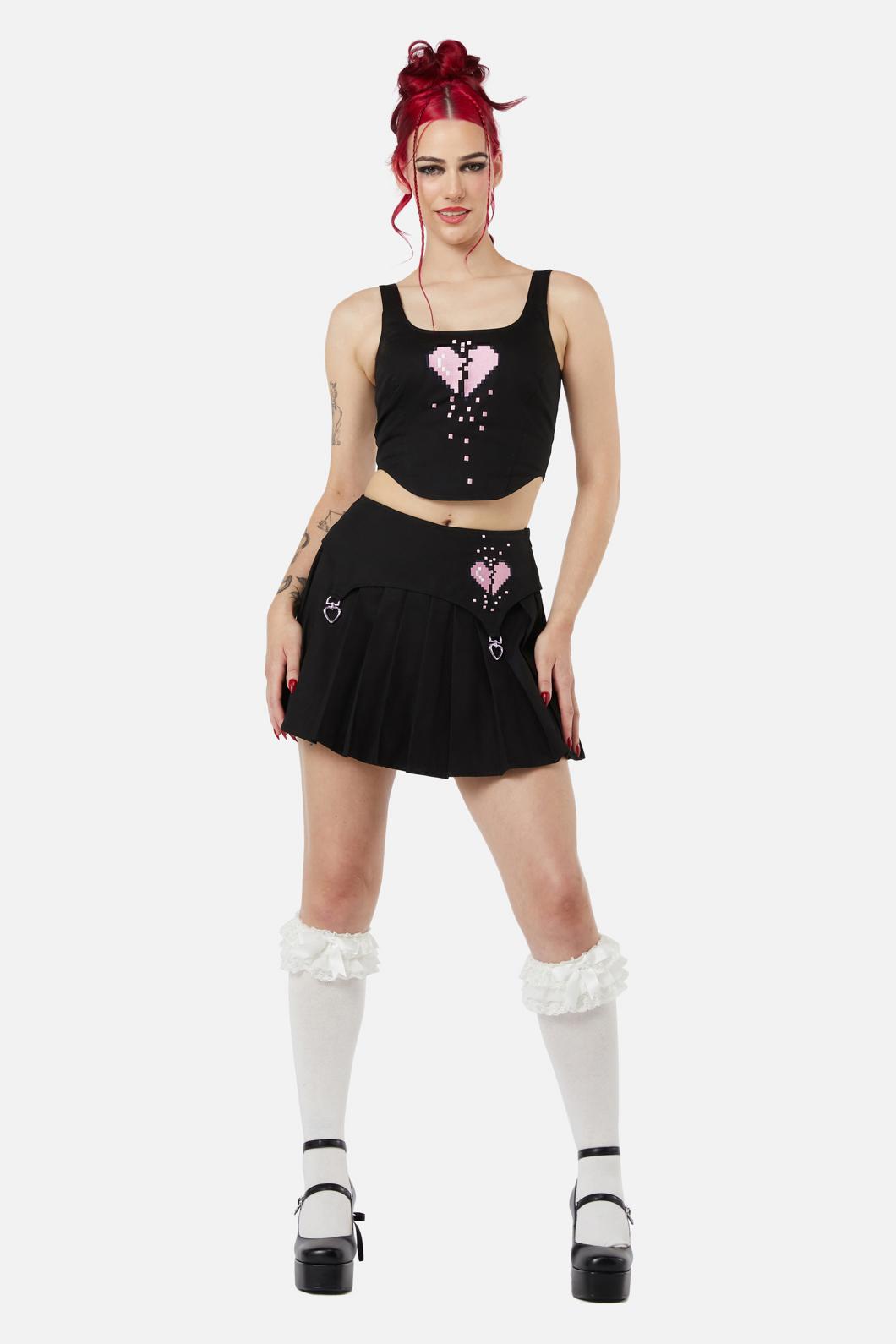 Black Friday - Two Of Hearts Skort - black