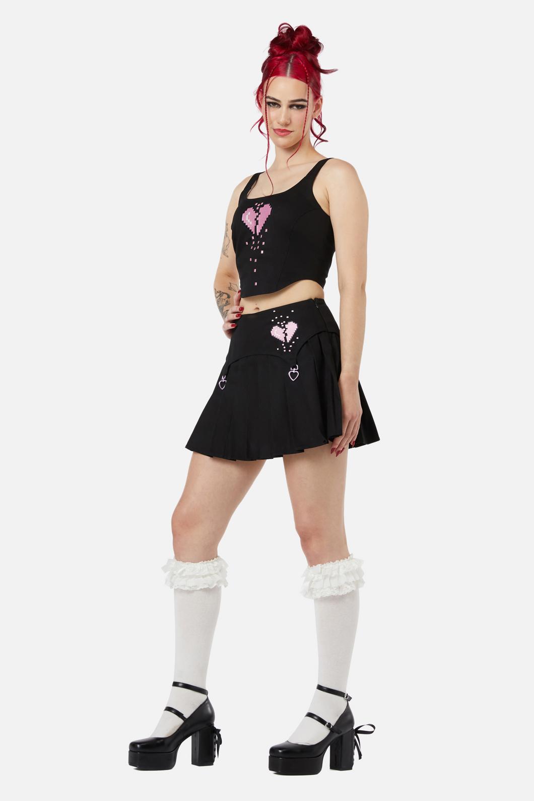 Black Friday - Two Of Hearts Skort - black
