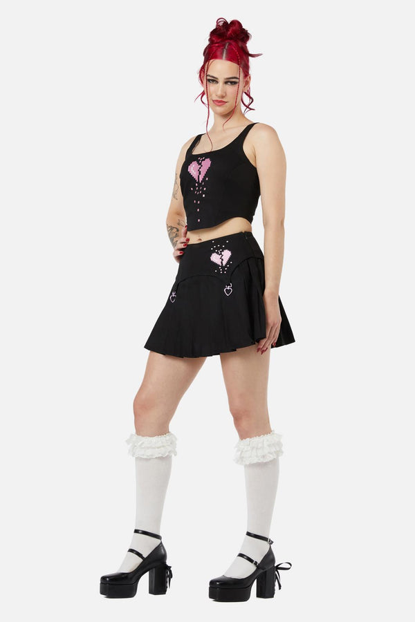 Black Friday - Two Of Hearts Skort - black