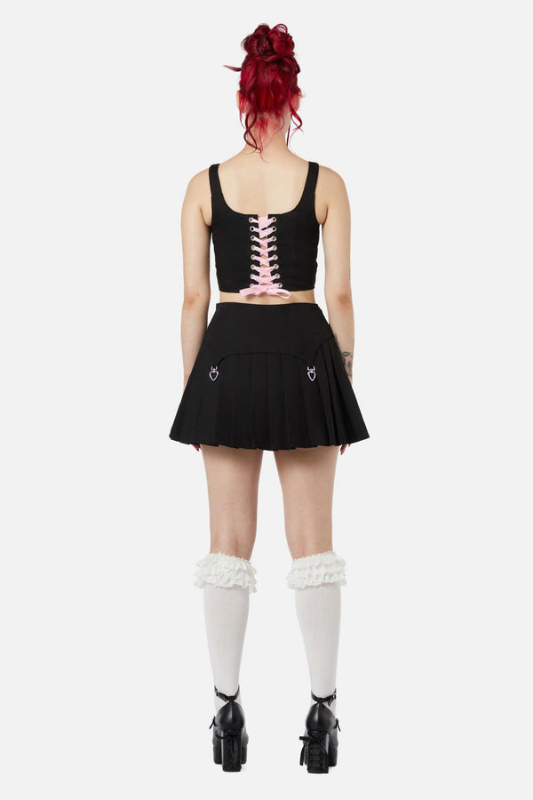 Black Friday - Two Of Hearts Skort - black
