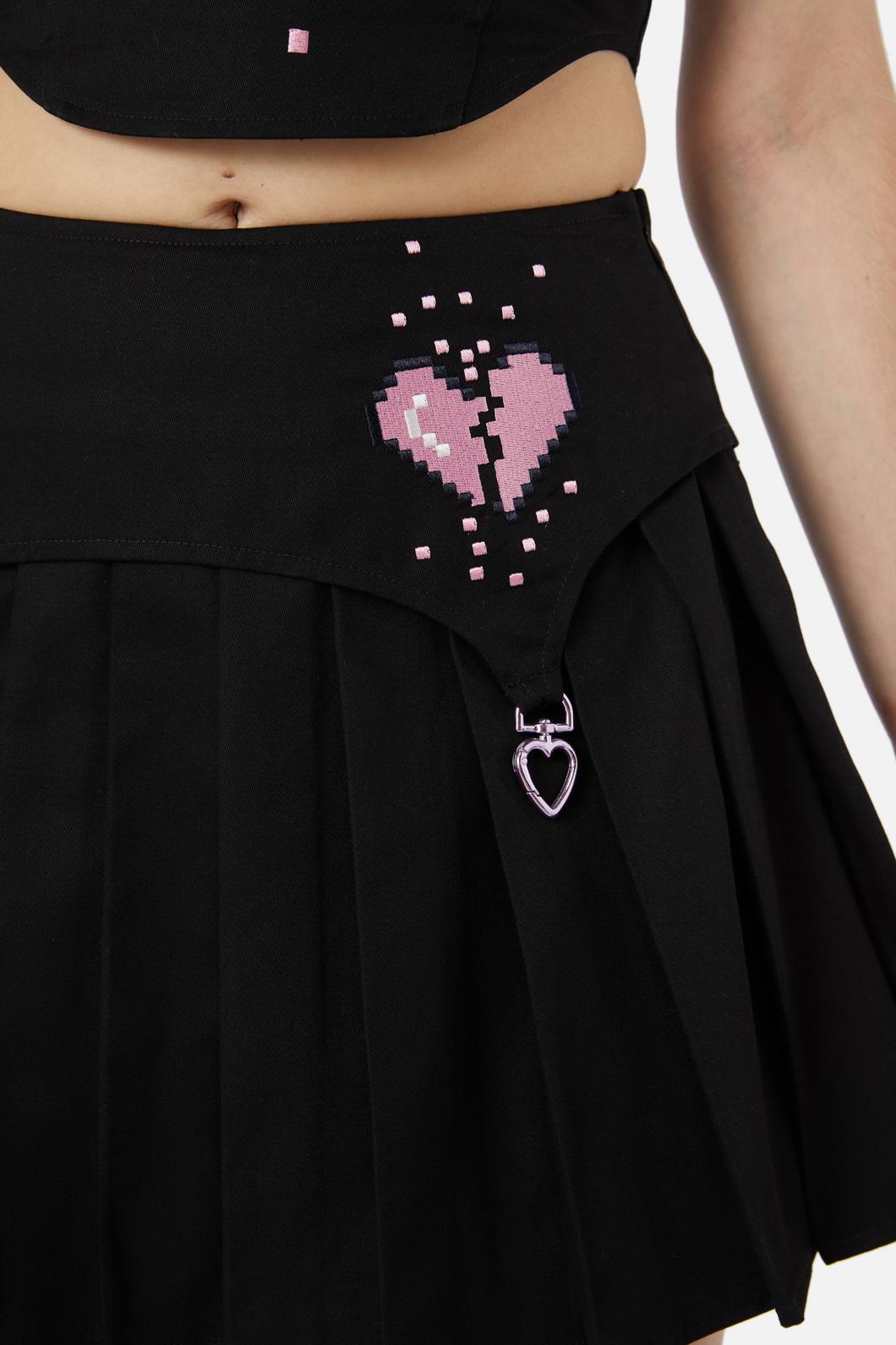 Black Friday - Two Of Hearts Skort - black