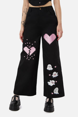 Black Friday - Ghostie Emb Pant - black