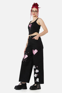 Black Friday - Ghostie Emb Pant - black