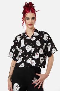 Black Friday - Ghostie Print Blouse - black