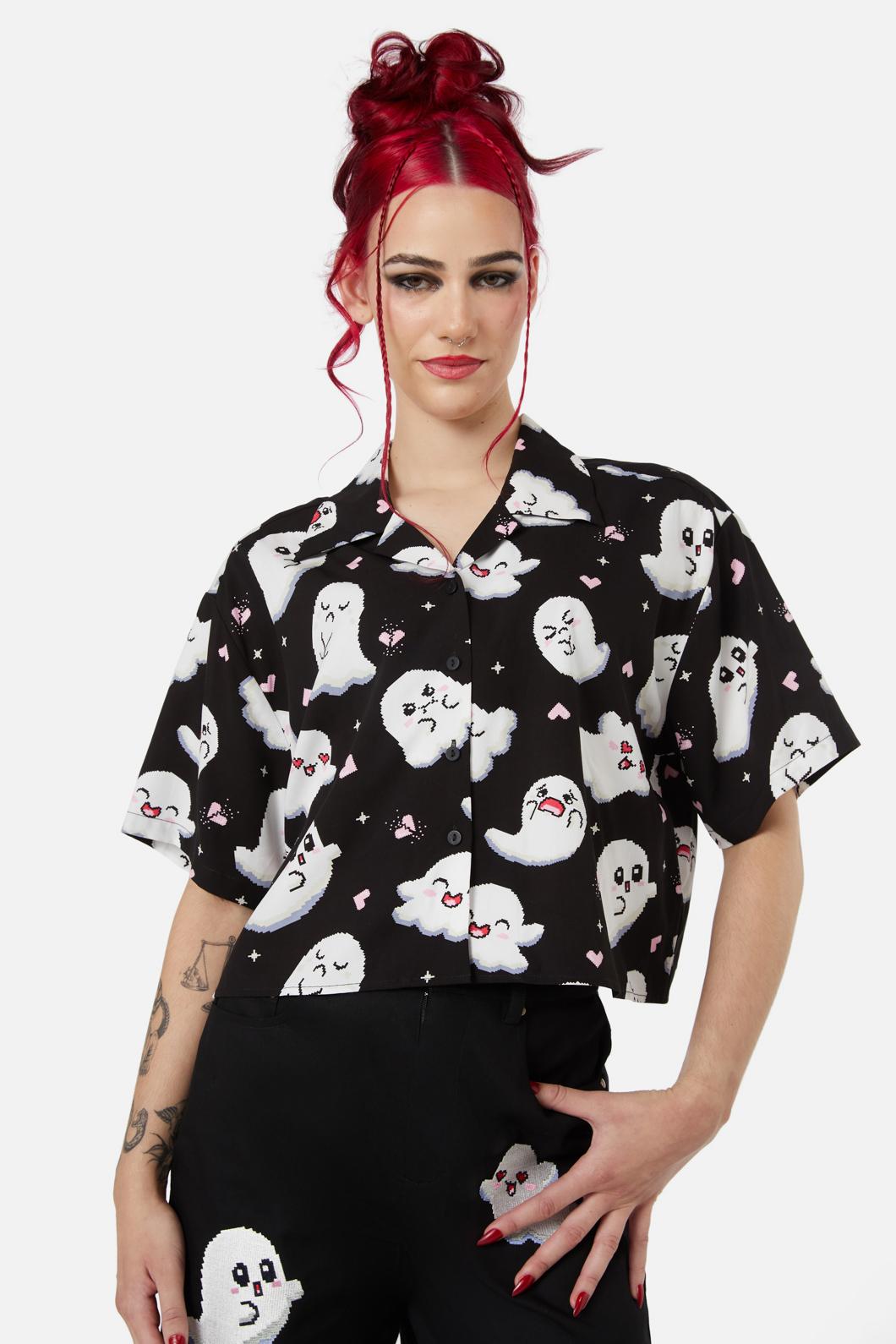 Black Friday - Ghostie Print Blouse - black