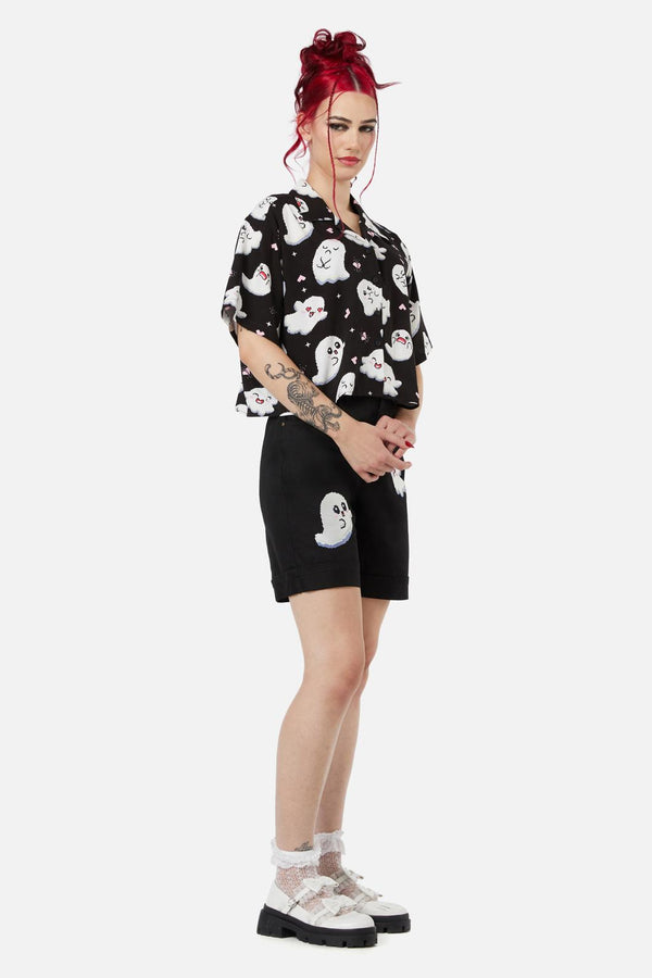 Black Friday - Ghostie Print Blouse - black