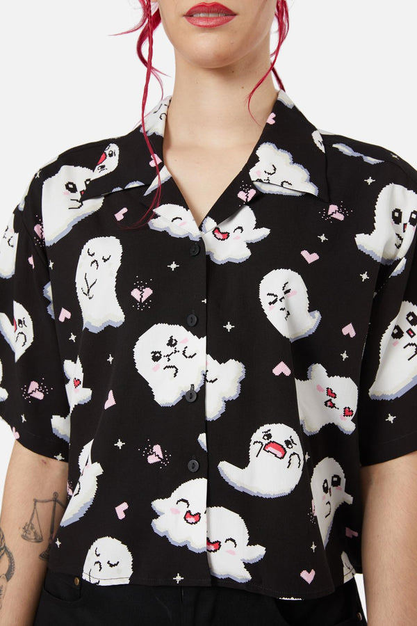 Black Friday - Ghostie Print Blouse - black