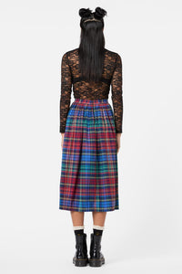 Black Friday - Sainted Tartan Pleated Skirt - multi