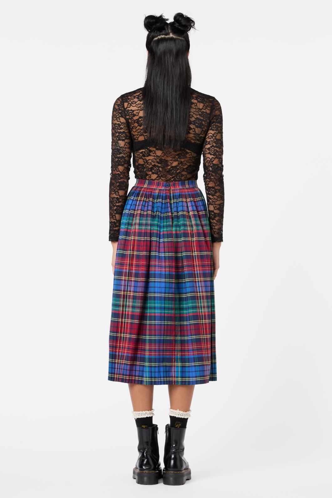 Black Friday - Sainted Tartan Pleated Skirt - multi