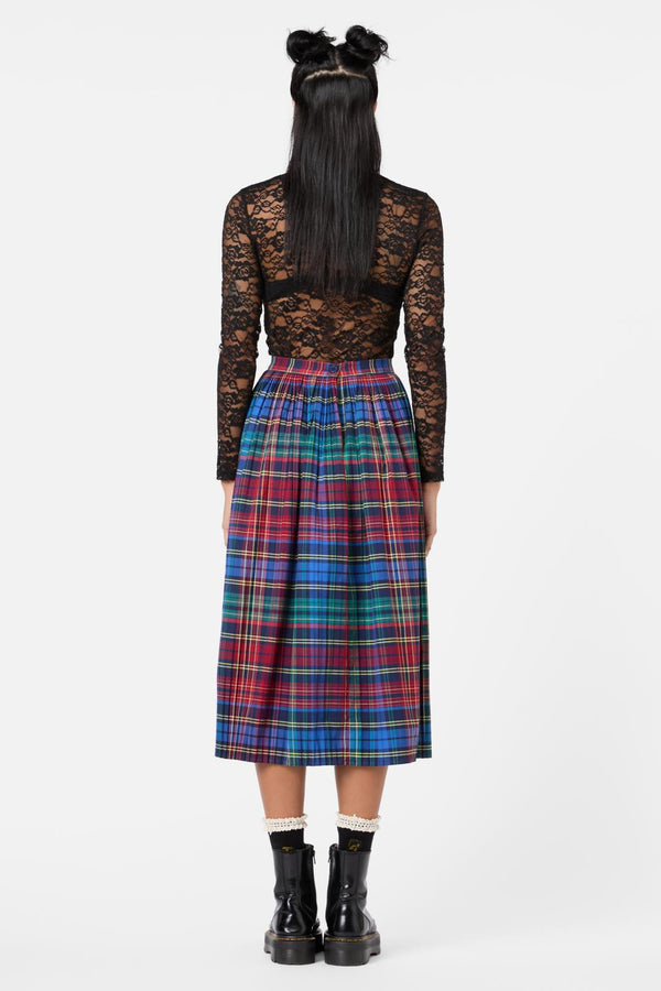 Black Friday - Sainted Tartan Pleated Skirt - multi
