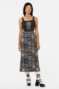Black Friday - Vitrail Printed Skirt - multi