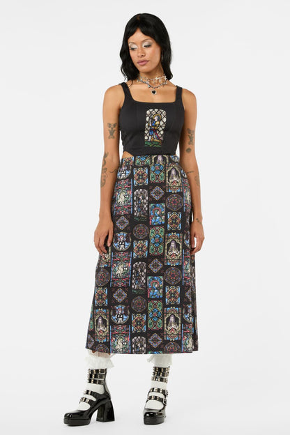 Black Friday - Vitrail Printed Skirt - multi