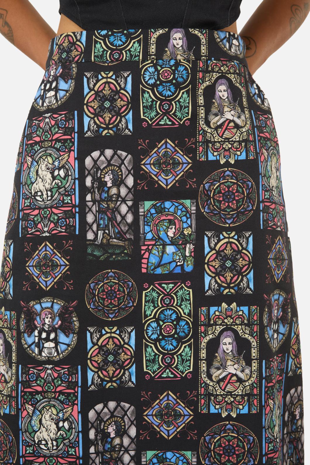 Black Friday - Vitrail Printed Skirt - multi