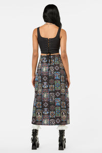 Black Friday - Vitrail Printed Skirt - multi