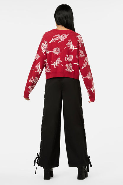 Black Friday - Darc Printed Cardi - red