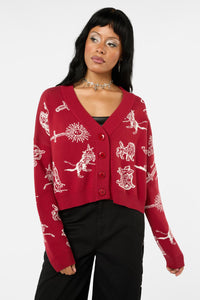 Black Friday - Darc Printed Cardi - red