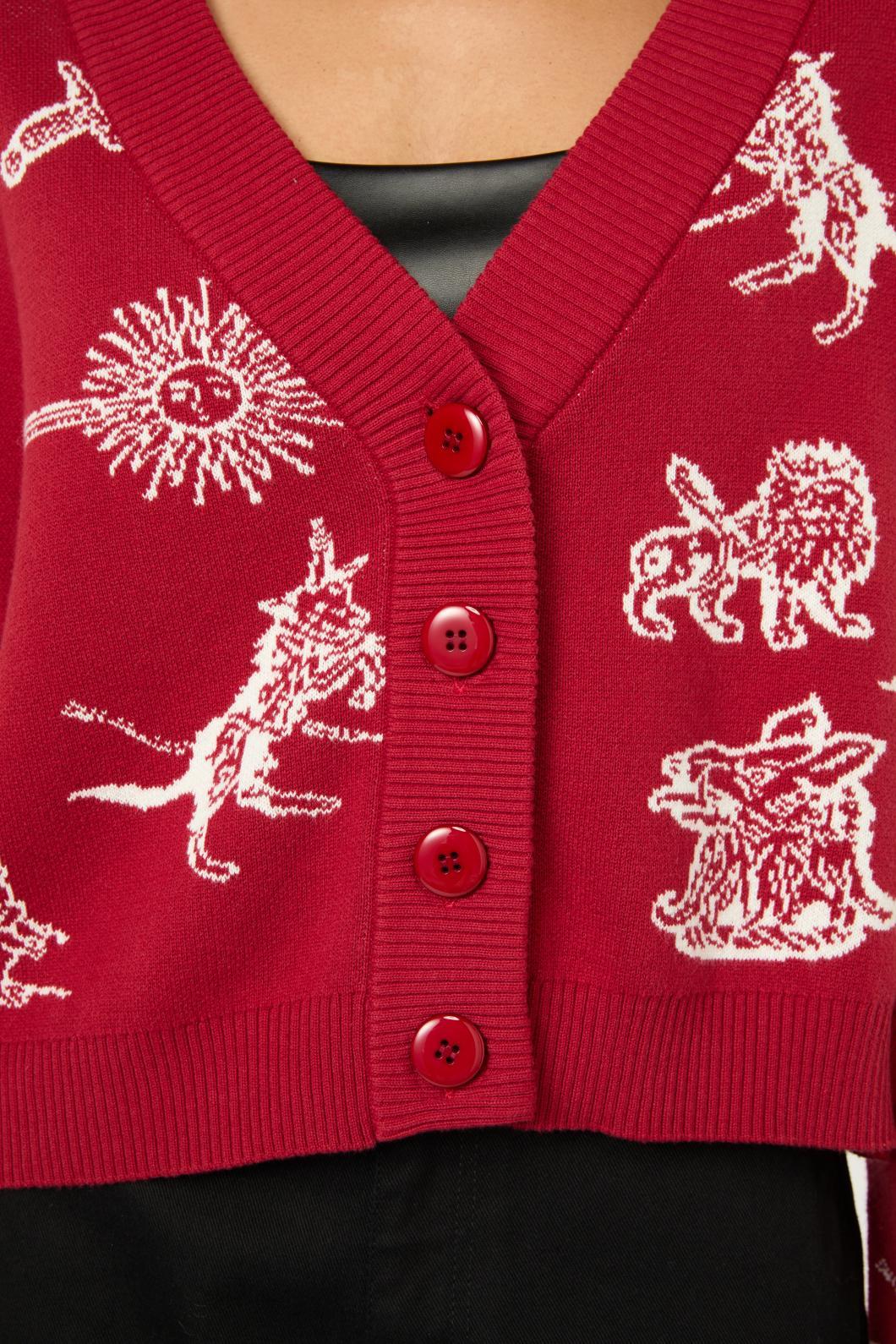 Black Friday - Darc Printed Cardi - red