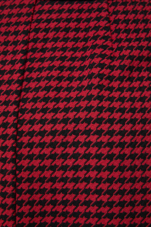Black Friday - Virtue Houndstooth Skirt - red-black
