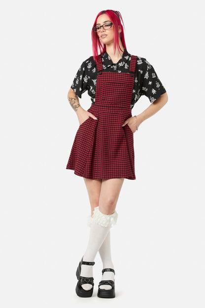 Black Friday - Virtue Houndstooth Pinny - red-black