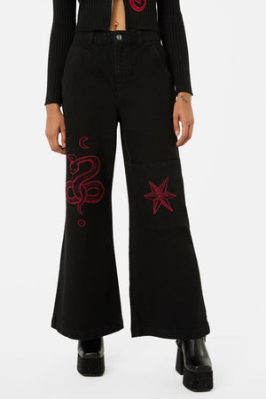 Black Friday - Grace Wide Leg Jeans - black