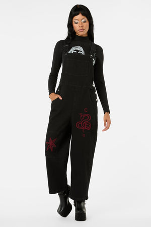 Black Friday - Grace Emb Overalls - black