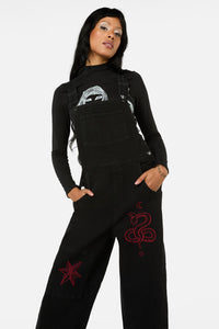 Black Friday - Grace Emb Overalls - black
