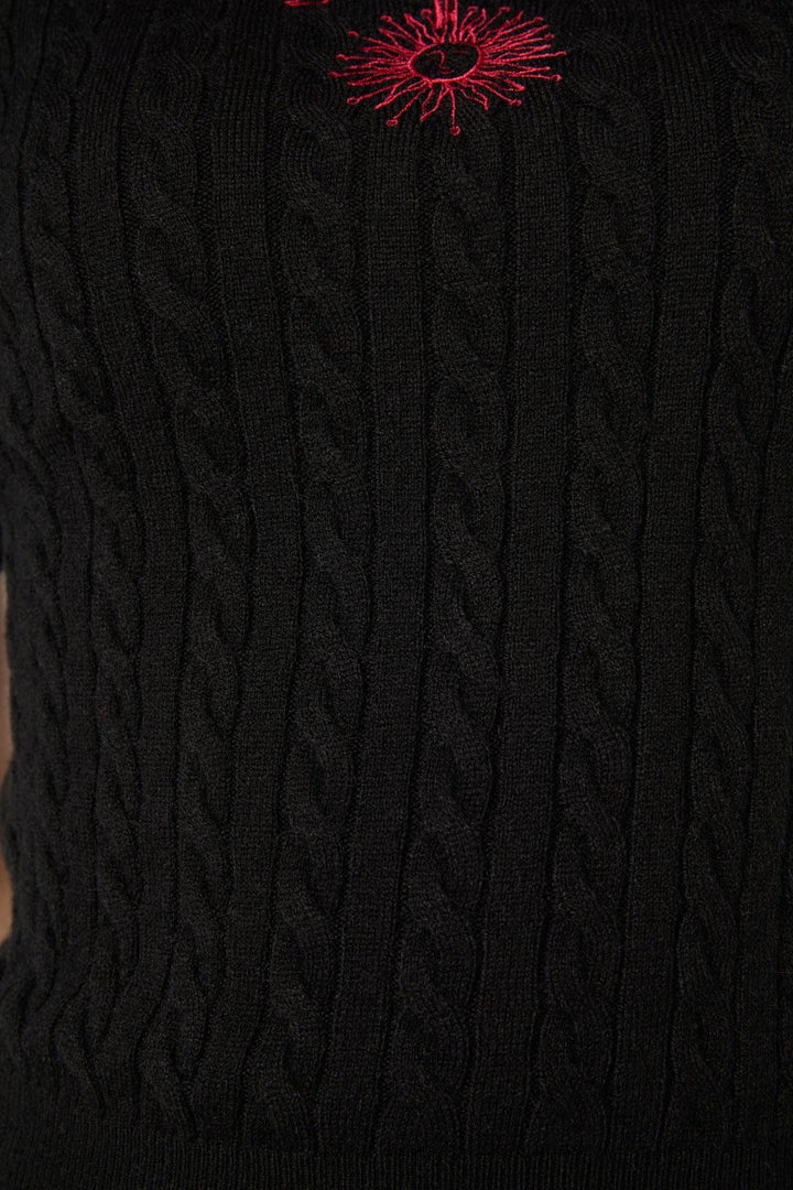 Black Friday - Grace Cable Knit Top - black