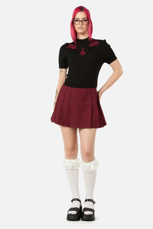 Black Friday - Grace Cable Knit Top - black