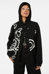 Black Friday - Reclaim Snake Hooded Cardi - black