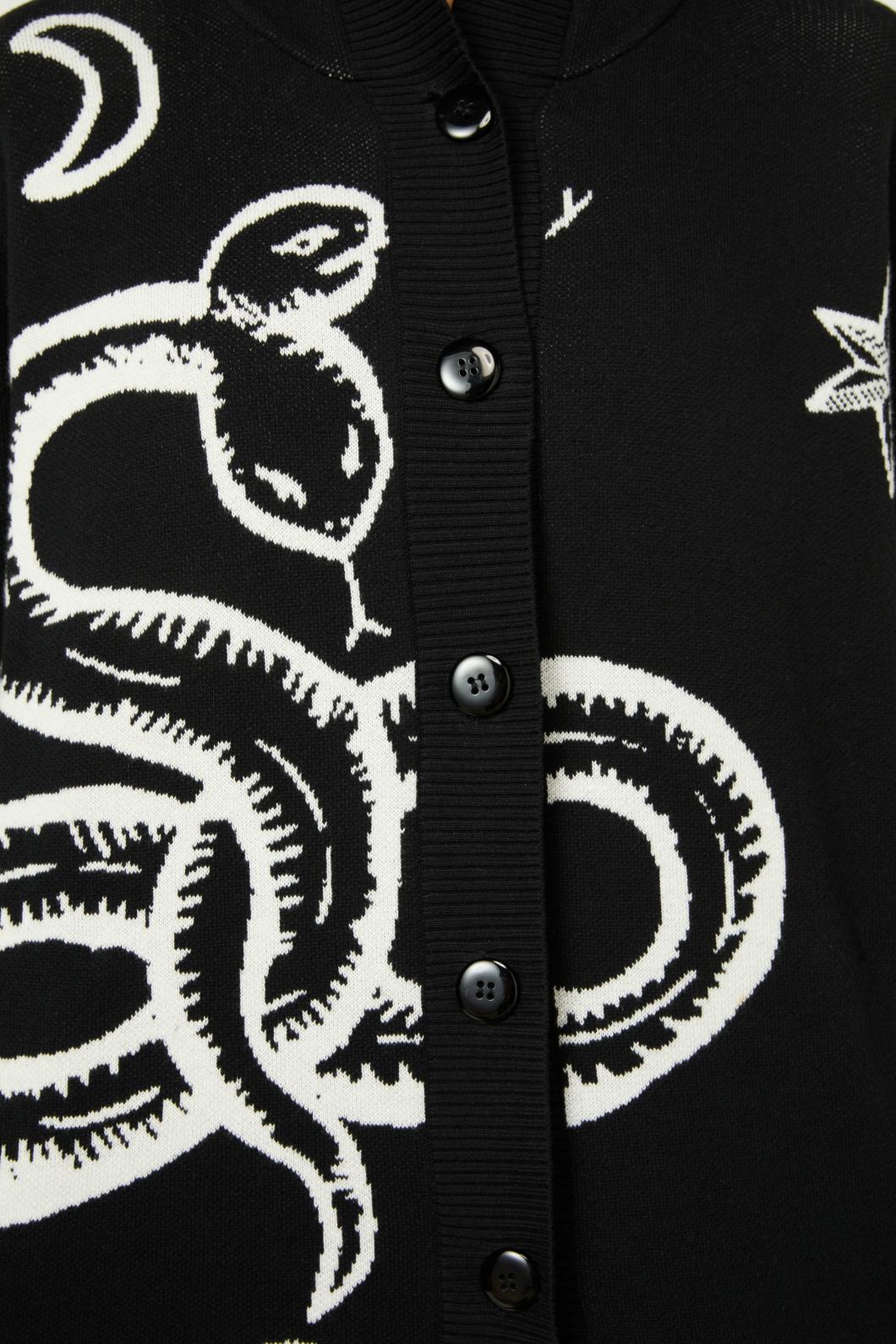 Black Friday - Reclaim Snake Hooded Cardi - black