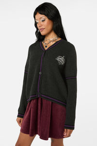 Black Friday - Not Afraid Sword Crest Cardi - black