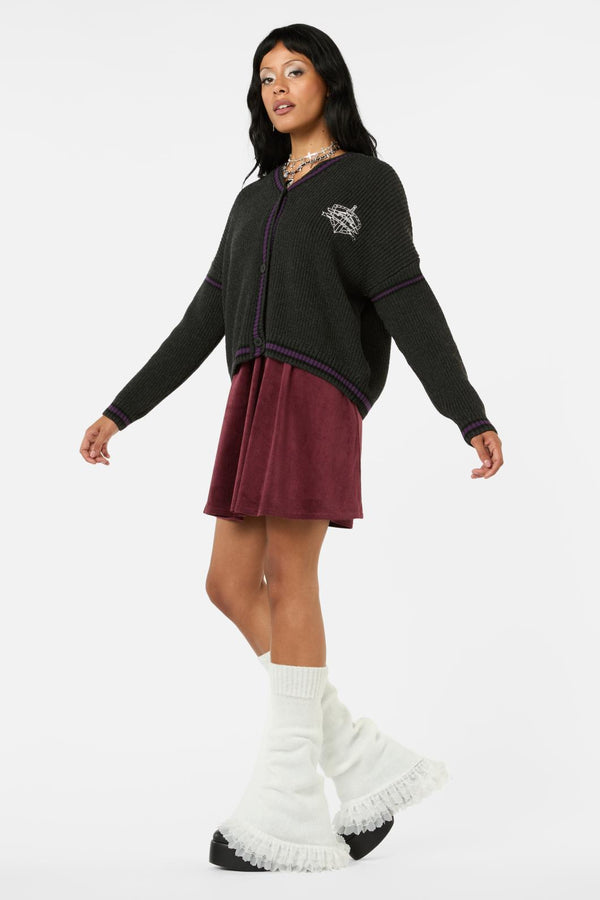 Black Friday - Not Afraid Sword Crest Cardi - black