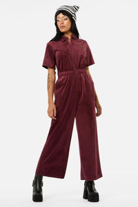 Black Friday - Unified Cord Coveralls - maroon