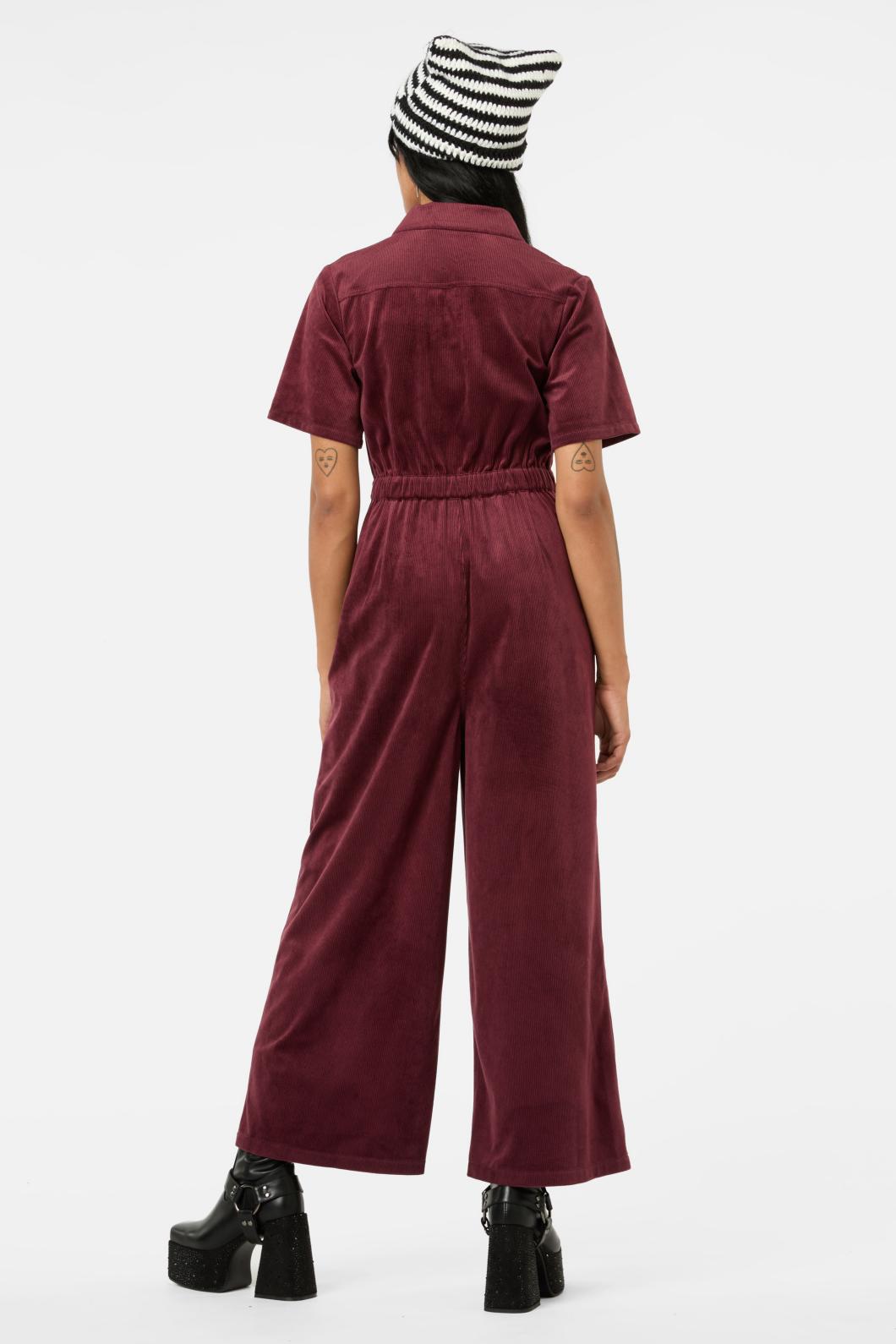 Black Friday - Unified Cord Coveralls - maroon