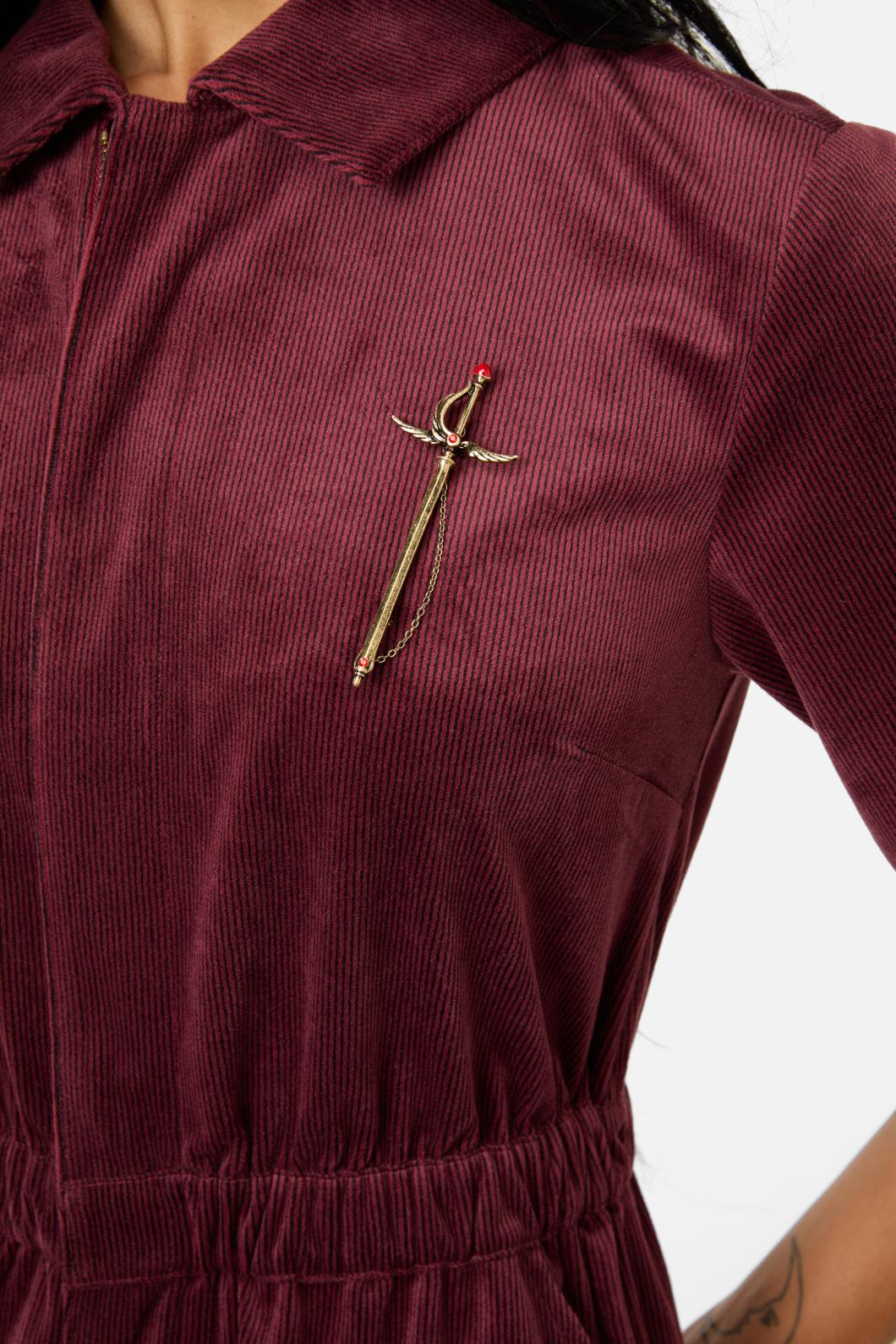 Black Friday - Unified Cord Coveralls - maroon