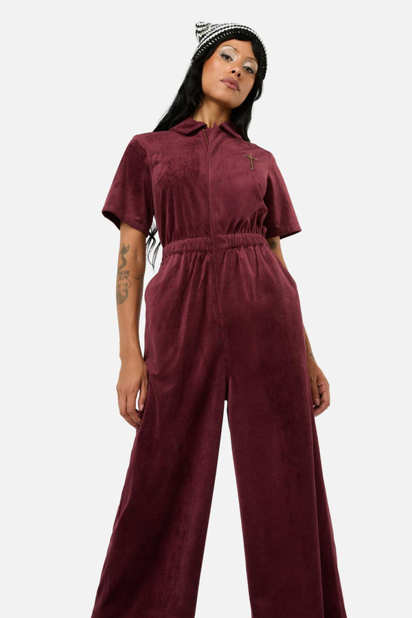 Black Friday - Unified Cord Coveralls - maroon