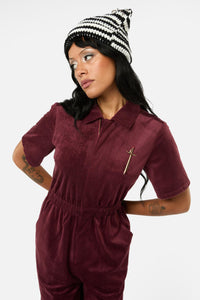 Black Friday - Unified Cord Coveralls - maroon