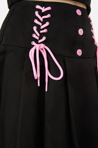 Black Friday - Two Of Hearts Lace Up Skirt - black
