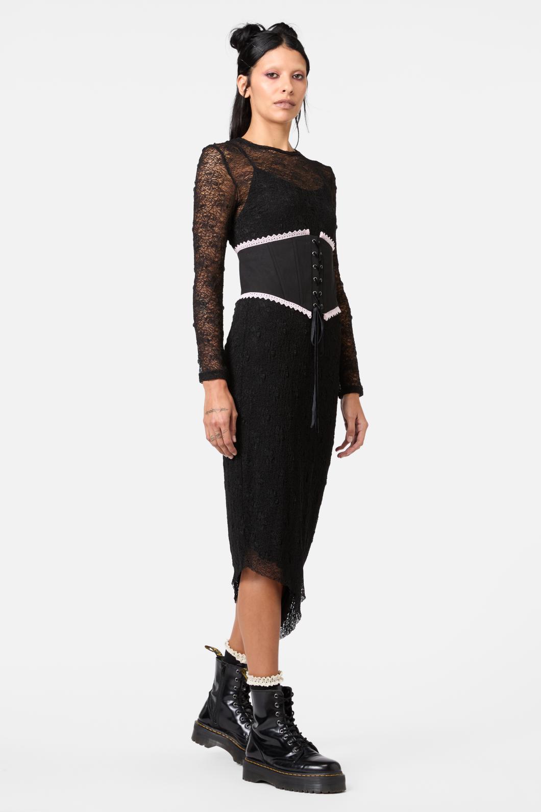 Black Friday - Two Of Hearts Underbust Corset - black