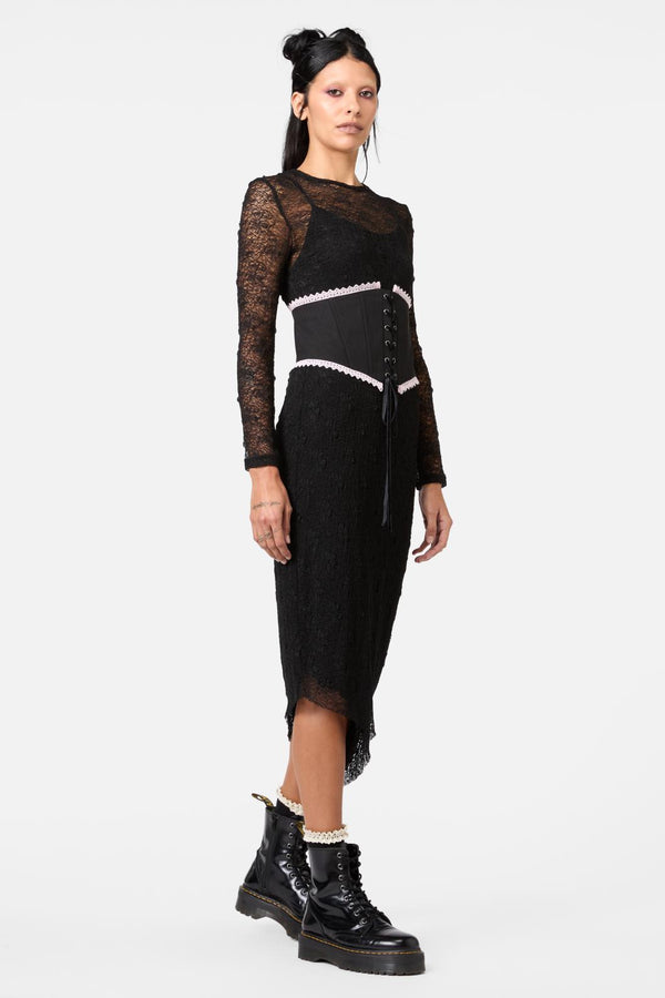 Black Friday - Two Of Hearts Underbust Corset - black