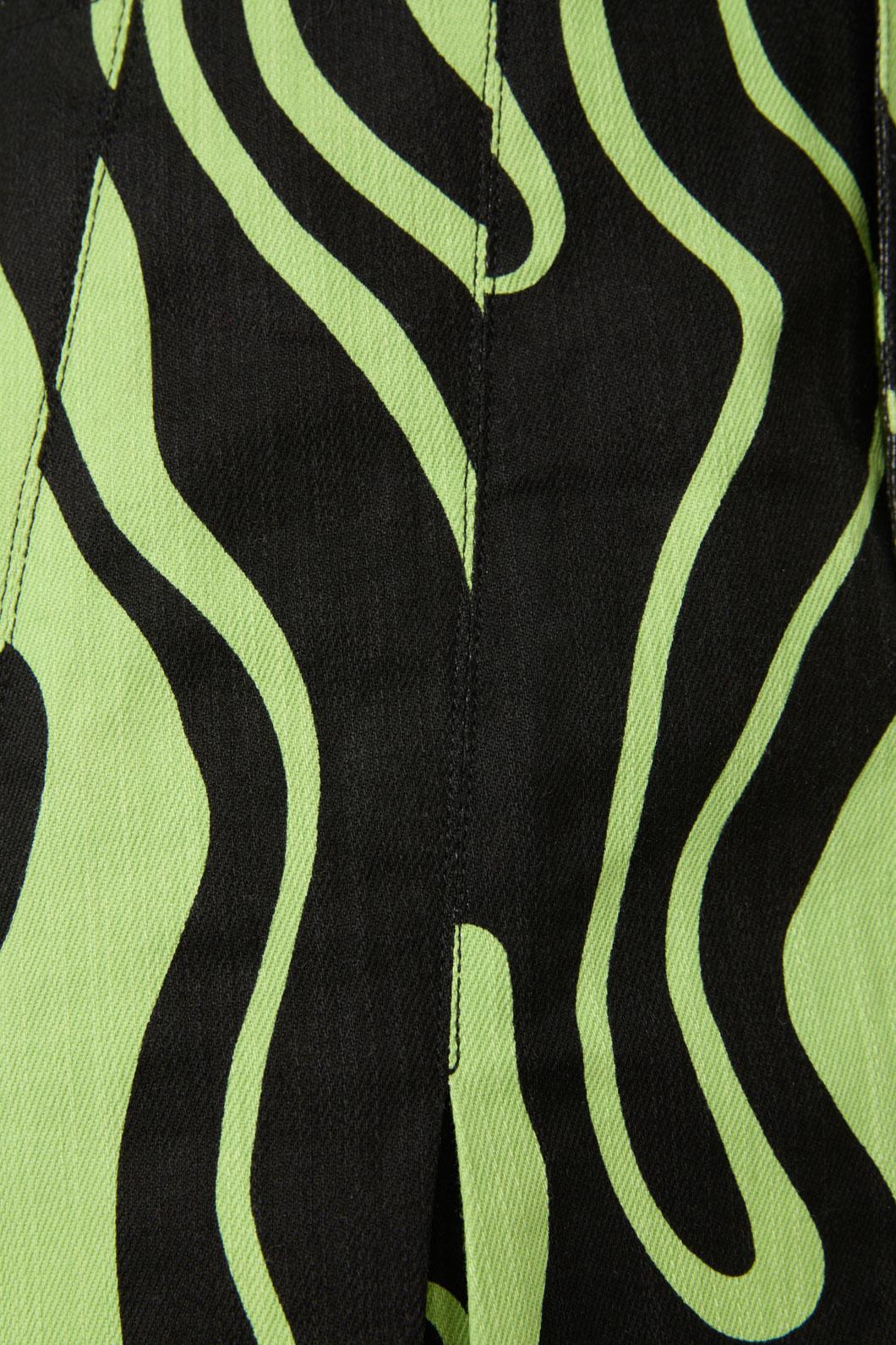 Black Friday - Ghost Wave Skirt - black-green