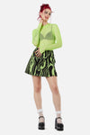 Black Friday - Ghost Wave Skirt - black-green