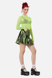 Black Friday - Ghost Wave Skirt - black-green