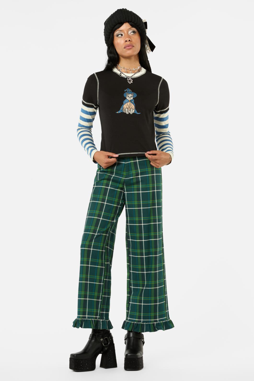 Black Friday - Iykyk Long Contrast Sleeve Top - black-blue