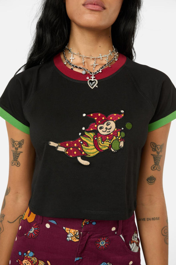 Black Friday - Puppet Show Contrast RaglanTee - black