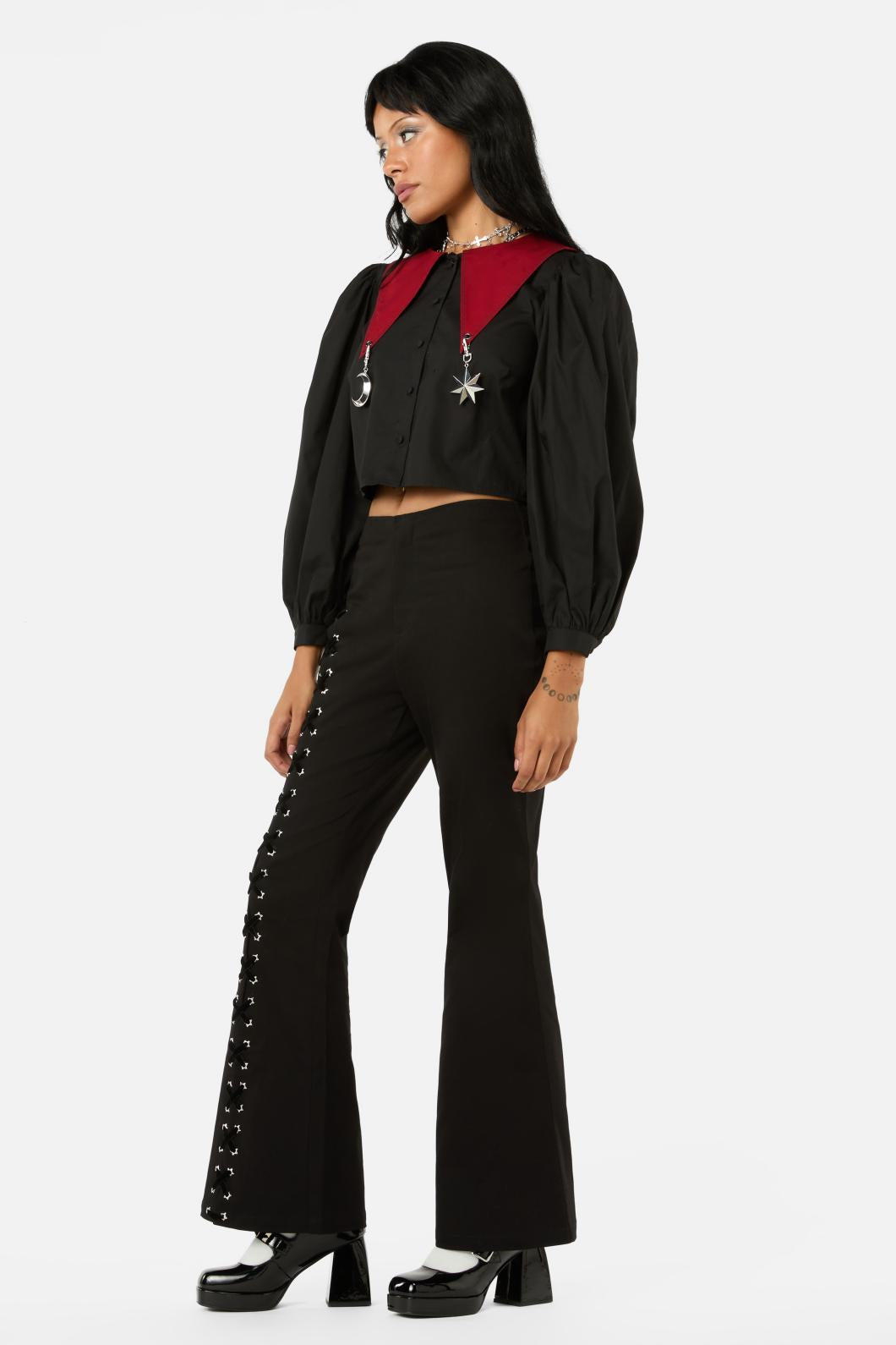Black Friday - Puppet Show Statement Blouse - black