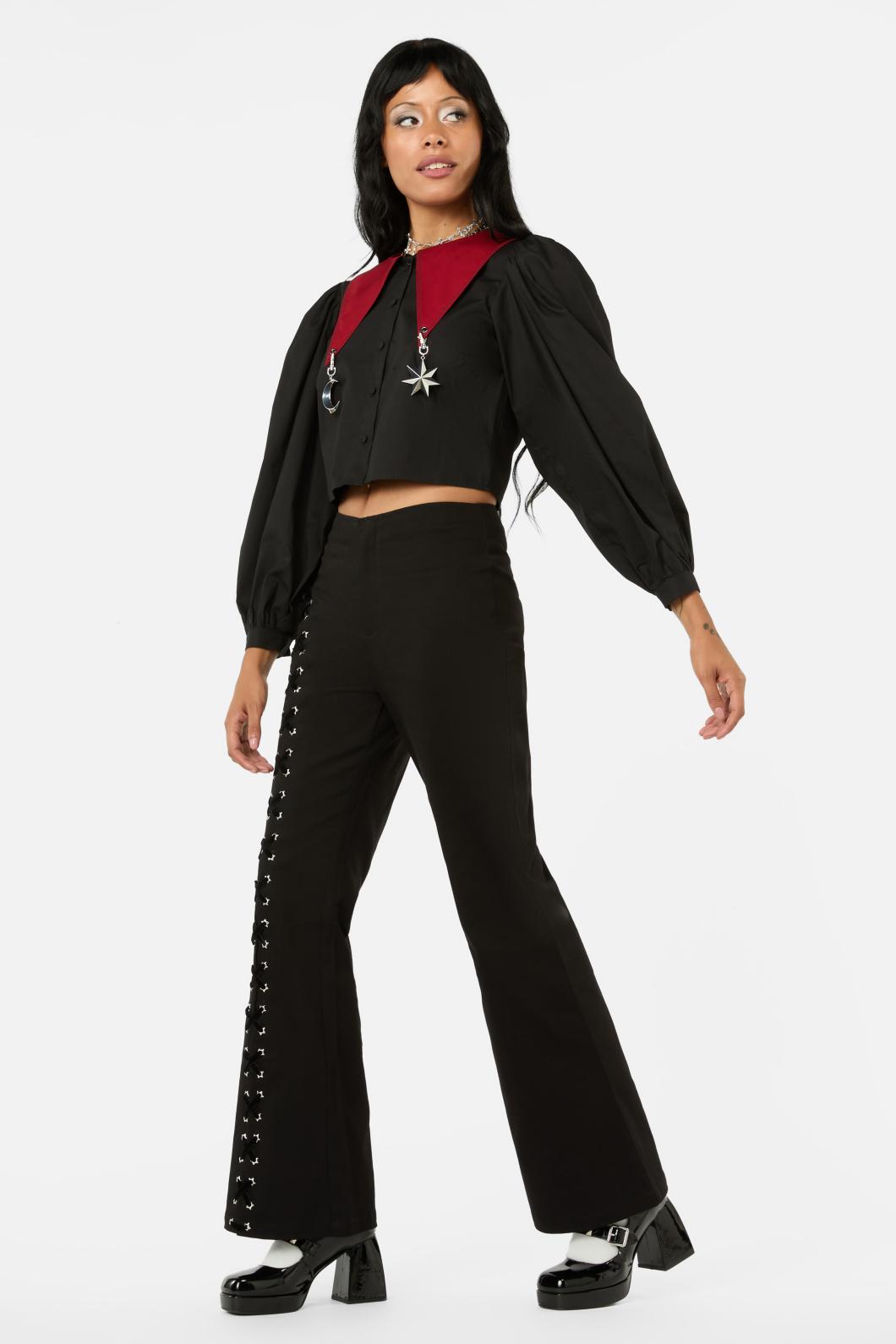 Black Friday - Puppet Show Statement Blouse - black