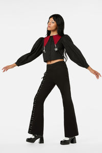 Black Friday - Puppet Show Statement Blouse - black
