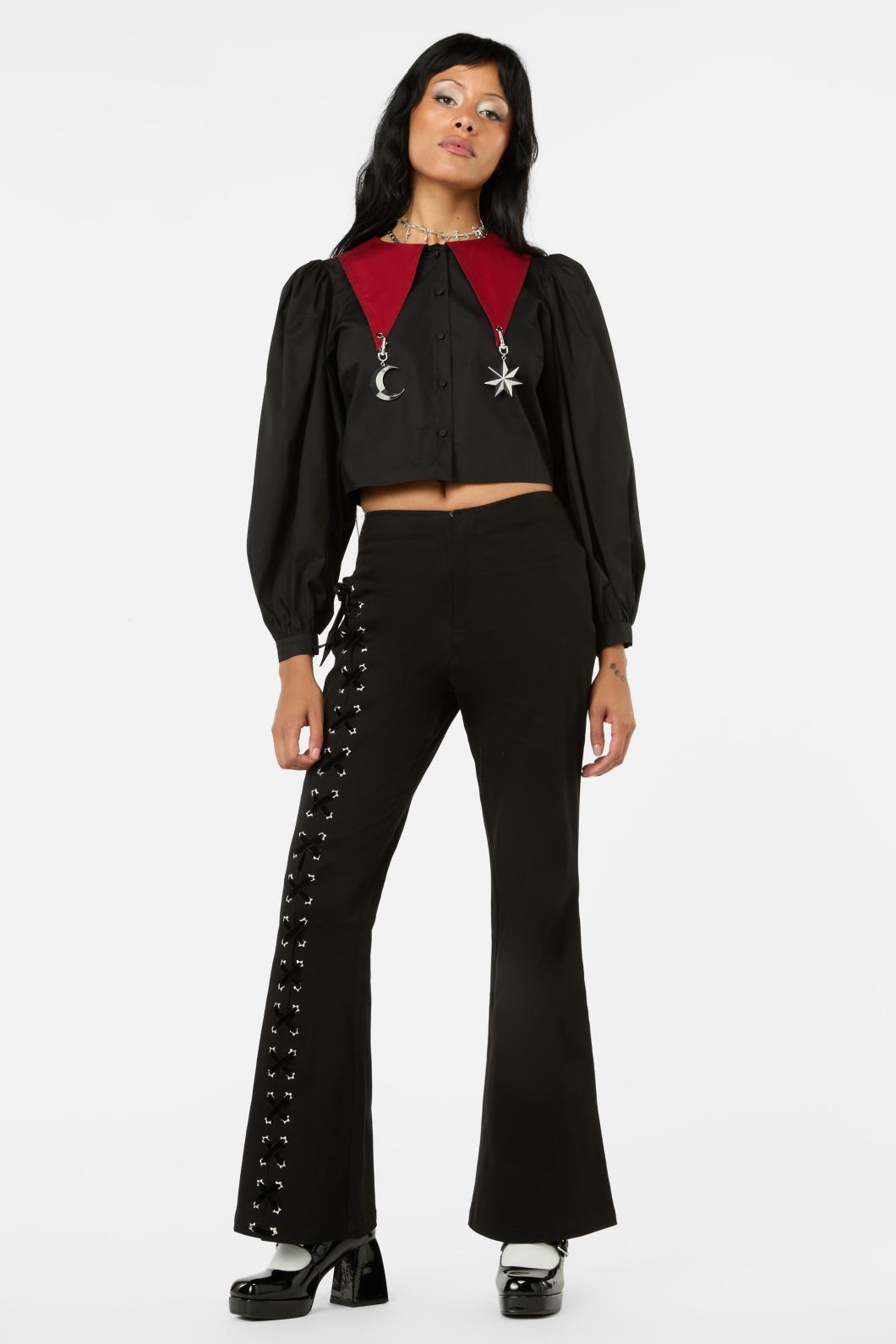 Black Friday - Puppet Show Statement Blouse - black